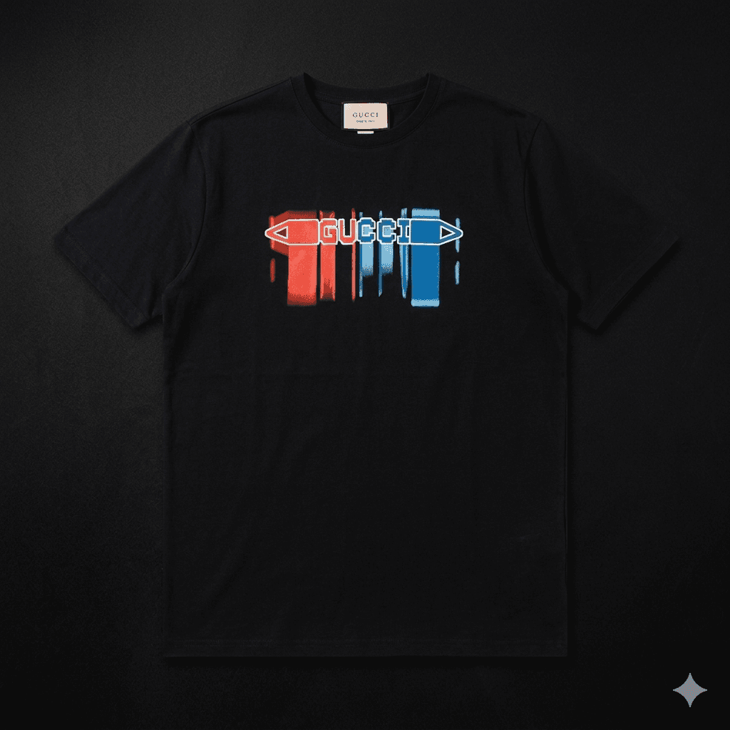 Camiseta Peruana LUXO Gucci Blurred Print / Glitch Effect (GG)